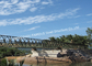 Vorfabrizierte Bailey-Stahlbrücke für Wasserwirtschafts-Projekt-tragbare Baustahl-Brücke mit Unterstützungspiers fournisseur